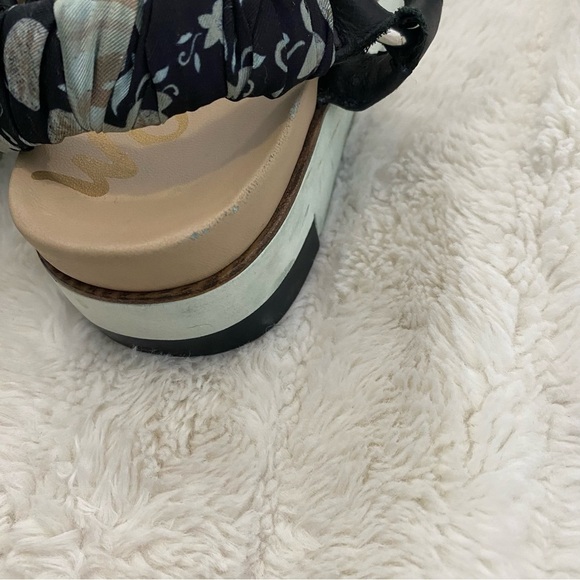 Sam Edelman Ashie Anthropologie Floral Scarf Black Boho Sandals Size 9.5 - Picture 10 of 16